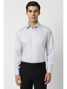Van Heusen - Men Grey Regular Fit Textured Full Sleeves Wedding Shirt