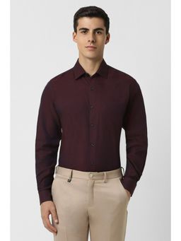 Van Heusen - Men Maroon Regular Fit Print Full Sleeves Wedding Shirt