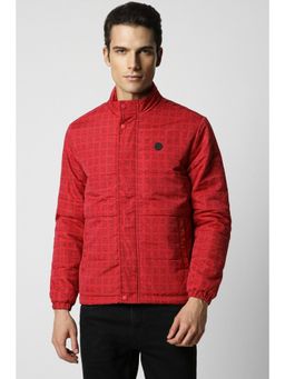 Van Heusen - Men Red Printed Casual Jacket