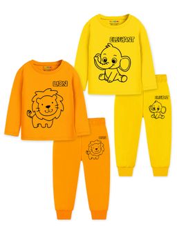 Trampoline - Multi-Color Printed Relaxed Fit T-Shirts and Joggers (Pack of 2)