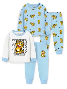 Trampoline - Multi-Color Printed Relaxed Fit T-Shirts and Joggers (Pack of 2)