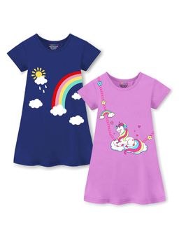 Trampoline - Multi-Color Printed A-Line Dress (Pack of 2)