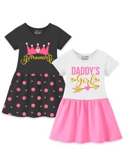 Trampoline - Multi-Color Printed A-Line Dress (Pack of 2)