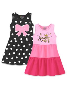 Trampoline - Multi-Color Printed A-Line Dress (Pack of 2)