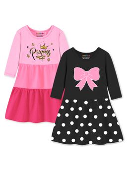 Trampoline - Multi-Color Printed A-Line Dress (Pack of 2)