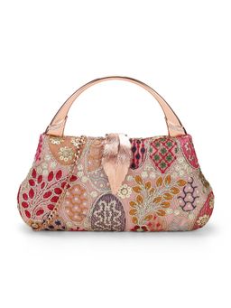 Mochi - Women Multi-Color Embroidered Clutch with Detachable Chain