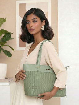 Metro - Women Green Shoulder Bag with Sling Bag and Pouch