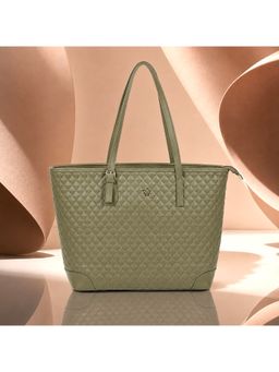 Metro - Women Green Textured Tote Bag