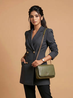 Metro - Women Olive Sling Bag