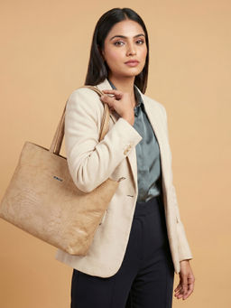 Metro - Women Beige Textured Shoulder Bag