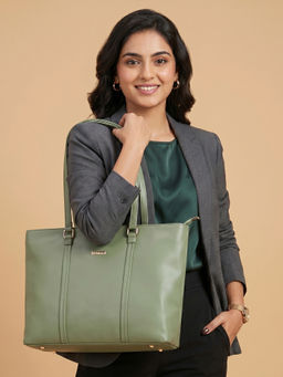 Metro - Women Green Tote Bag
