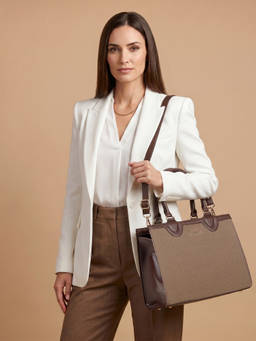Metro - Women Brown Satchel Bag with Detachable Starp