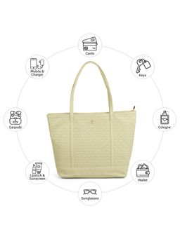 Mochi - Women Green Textured Tote Bag