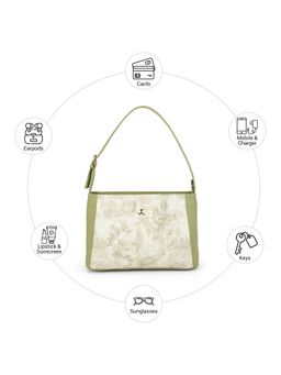 Mochi - Women Green Floral Printed Handbag