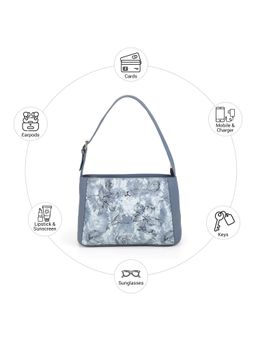 Mochi - Women Blue Floral Printed Handbag