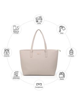 Metro - Women Beige Tote Bag