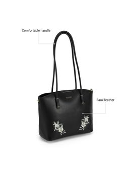 Mochi - Women Black Embroidered Shoulder Bag