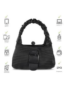 Mochi - Women Black Textured Shoulder Bag