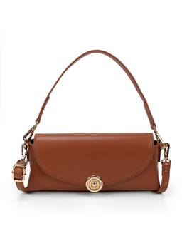 Mochi - Women Brown Shoulder Bag with Detachable Strap