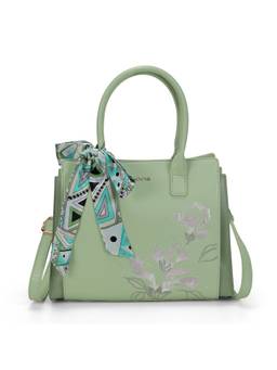 Mochi - Women Green Embroidered Handbag with Detachable Strap