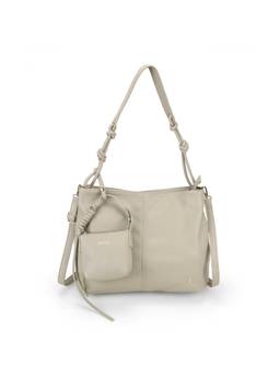 Mochi - Women Off White Shoulder Bag with Detachable Strap and Pouch