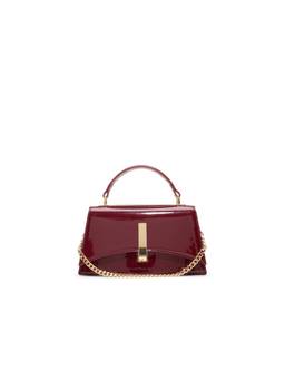 Aldo - Women Maroon Satchel Bag with Detachable Starp and Chain