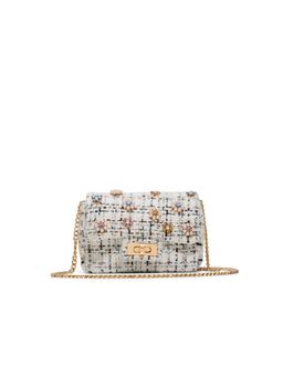 Aldo - Women Pearl Embellished White Cross Body Sling Bag