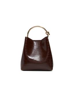 Aldo - Women Bienka Brown Textured Bucket Bag with Detachable Strap