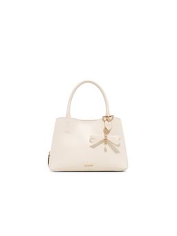 Aldo - Women Off White Handbag with Detachable Strap and Charm