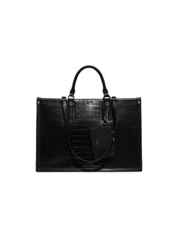 Aldo - Women Cariema Black Textured Shoulder Bag with Pouch