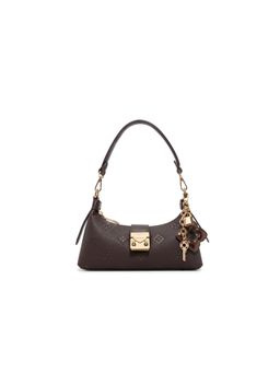 Aldo - Women Chiaria Brown Shoulder Bag with Detachable Strap and Charm
