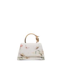Aldo - Women Desertrose White Floral Satchel Bag with Detachable Starp