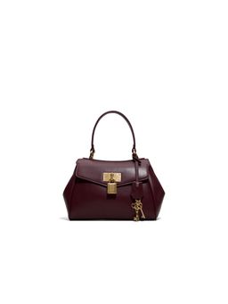 Aldo - Women Burgundy Handbag with Detachable Strap and Charm