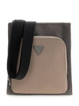 Guess - Men Grey-Beige Polyester Sling Bag