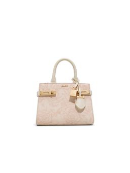 Aldo - Women Pink Floral Handbag with Detachable Strap and Charm