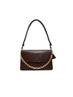 Aldo - Women Brown Shoulder Bag with Detachable Strap-Chain and Charm