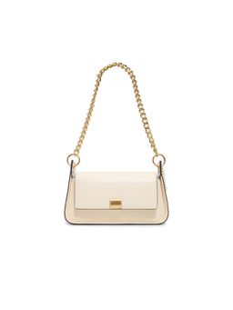 Aldo - Women Off White Shoulder Bag with Detachable Strap and Charm