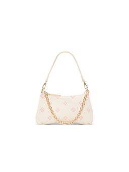 Aldo - Women Olevya White Shoulder Bag with Detachable Strap and Chain