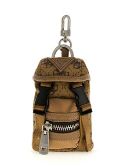 Guess - Women Brown Polyester Printed Bag Charm
