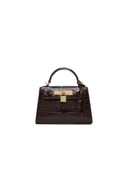 Aldo - Women Sandyz Brown Satchel Bag with Detachable Starp and Charm