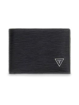 Guess - Men Black Leather Bi-Fold Wallet