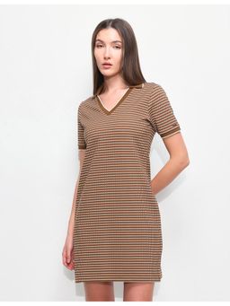 U.S. POLO ASSN. - Women's Horizontal Striped T-Shirt Dress