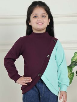 Mini & Ming - Wine Colorblock Sweatshirt