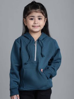 Mini & Ming - Teal Solid Hoodie