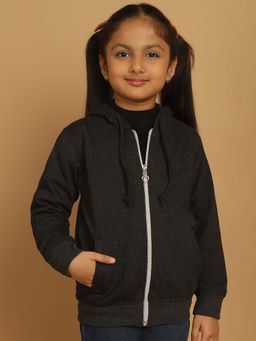 Mini & Ming - Grey Solid Hoodie