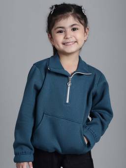 Mini & Ming - Teal Solid Sweatshirt