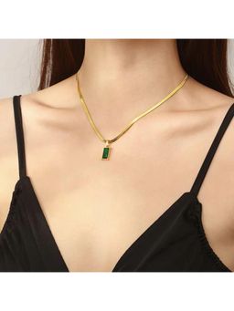 ESTAILO FASHION - Women Green Alloy Necklace