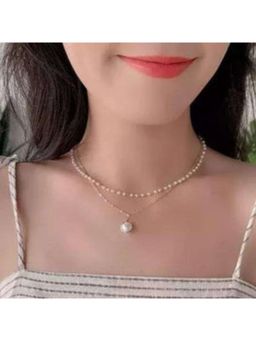 ESTAILO FASHION - Women White Alloy Necklace