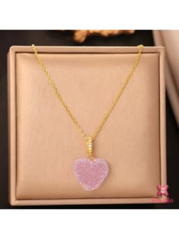 ESTAILO FASHION - Women Pink Alloy Necklace