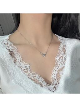 ESTAILO FASHION - Women White Alloy Necklace